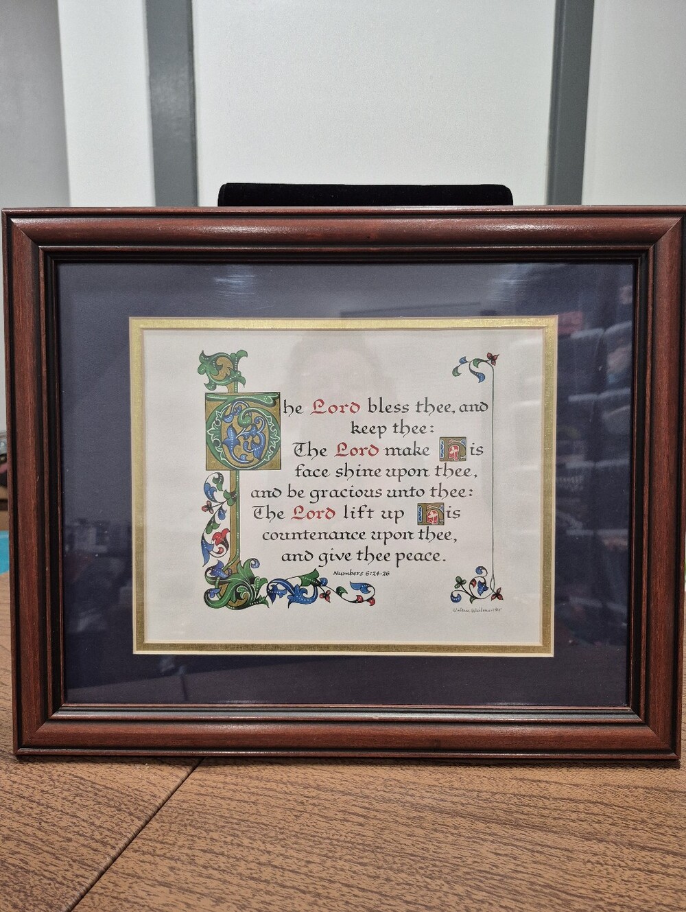 Miniscriptures Numbers 6:24-26 Aaronic Or Priestly Blessing Framed Signed